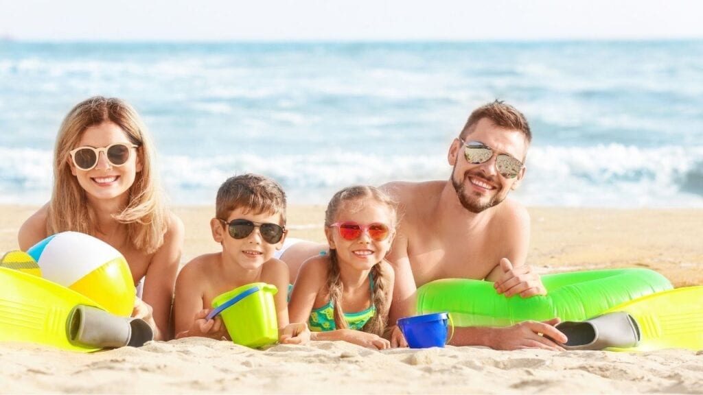 Family on Beach