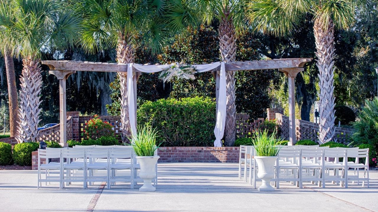 Wedding Ceremony in Courtyard