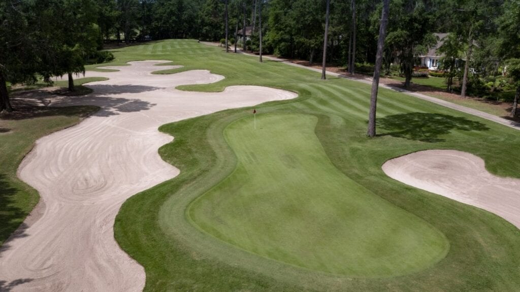 Drone of Hole 7 at Pawleys Plantation Golf Course