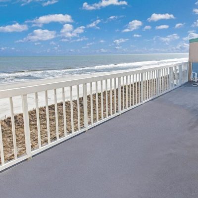 Oceanfront balcony view